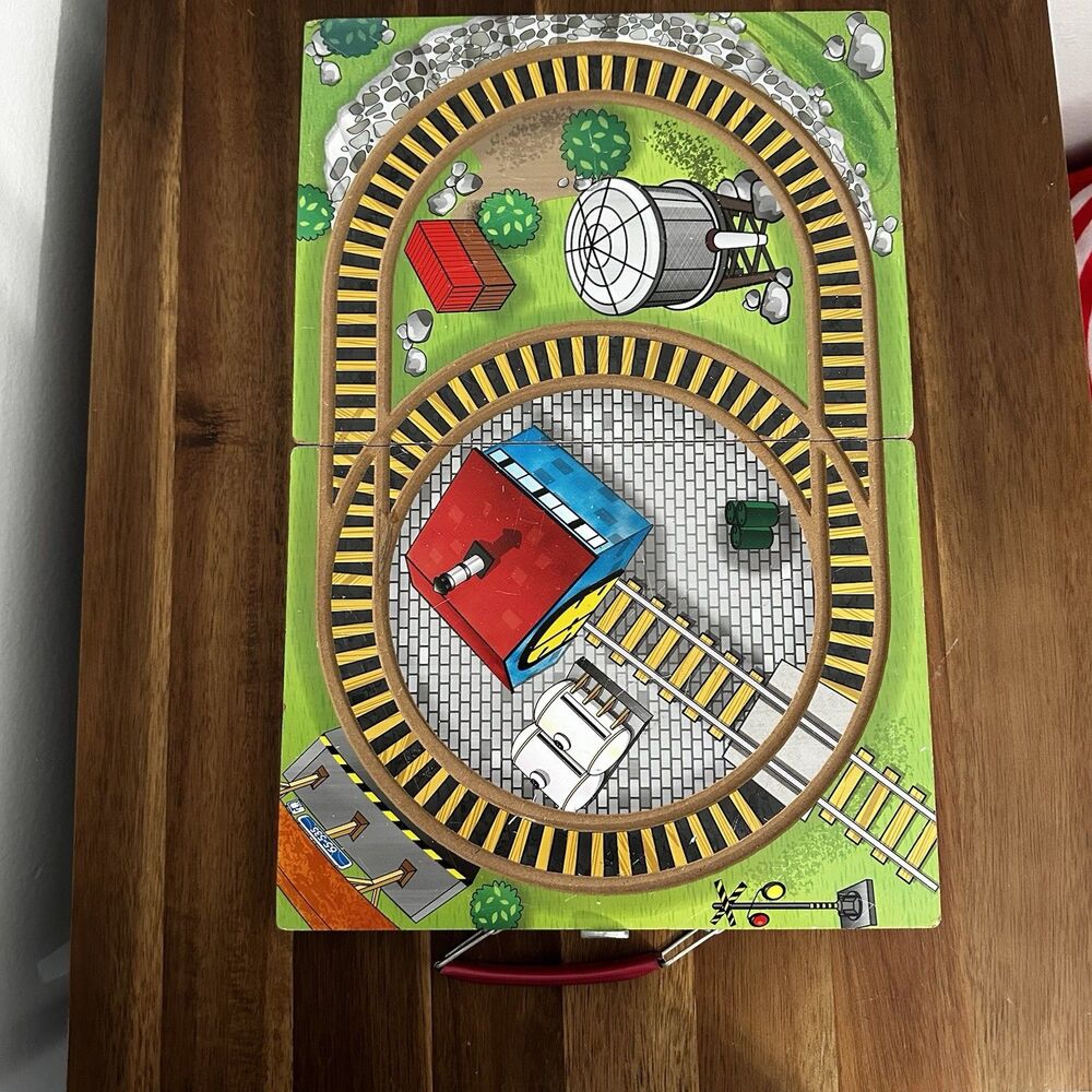Toys 'R' Us Wood Toy Train Travel Box No Trains Included Carry Case Trains Cars